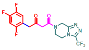 1-(3-(trifluorophenyl)-5,6-dihydro-[1,2,4] triazolo [4,3-a] pyrazin-7(8H)-yl)-4-(2,4,5-triflurorophenyl) butane-1,3-dione