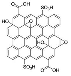 Sulphonated graphene oxide