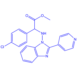 Methyl 2-(4-chlorophenyl)-2-((2-(pyridin-4-yl)-1H-benzo[d]imidazol-1-yl)amino)acetate